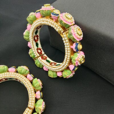 Traditional Meenakari Bridal Bangle Set (Pack Of 2)