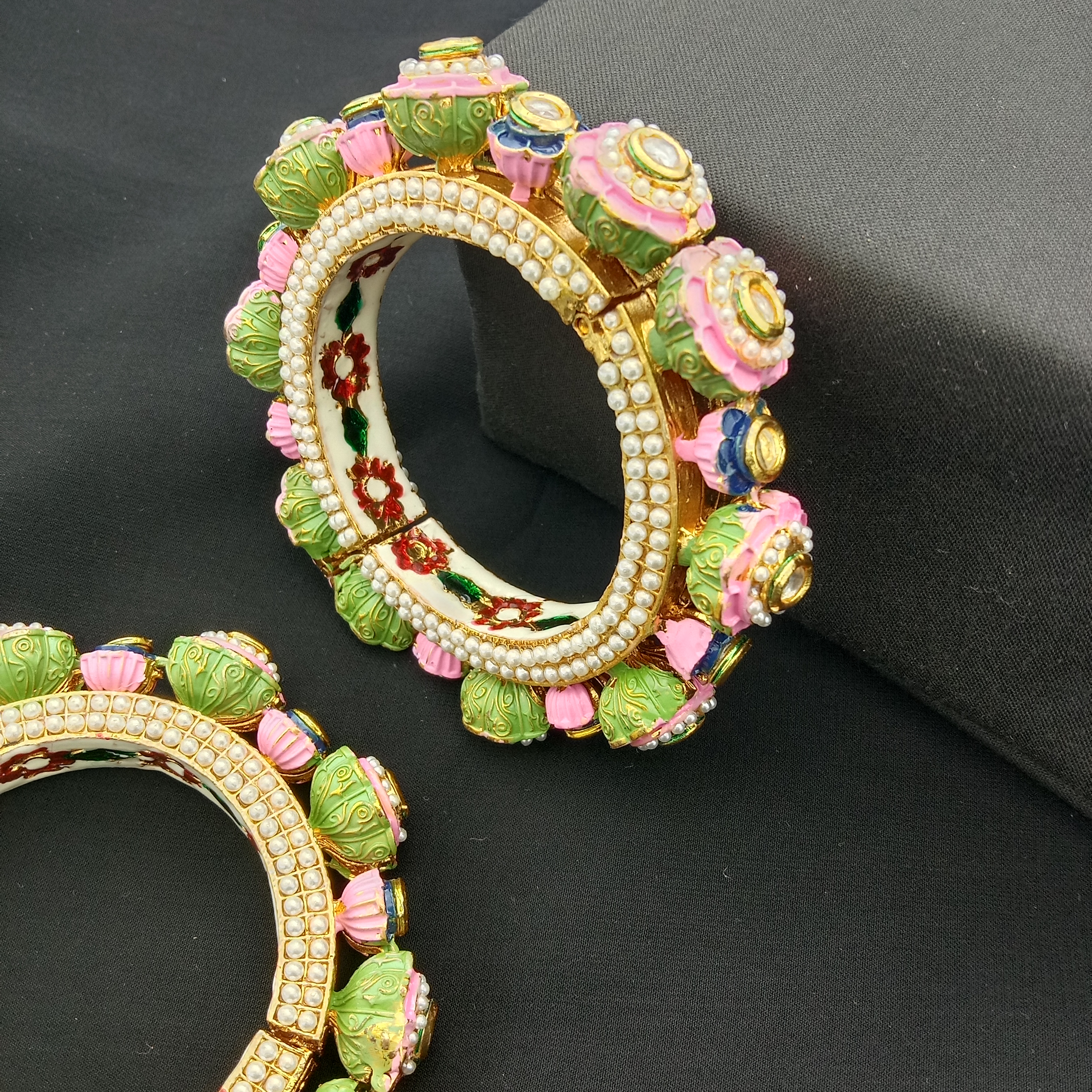 Traditional Meenakari Bridal Bangle Set (Pack Of 2)