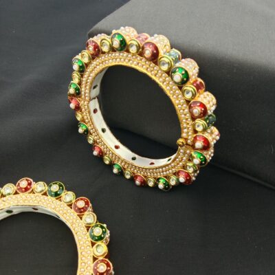 Traditional Meenakari Bridal Bangle Set (Pack Of 2)
