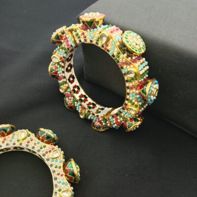 Traditional Meenakari Bridal Bangle Set (Pack Of 2)