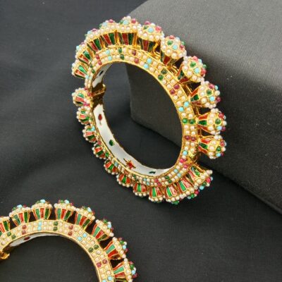 Traditional Meenakari Bridal Bangle Set (Pack Of 2)