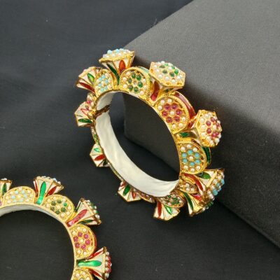 Traditional Meenakari Bridal Bangle Set (Pack Of 2)