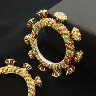 Traditional Meenakari Bridal Bangle Set (Pack Of 2)