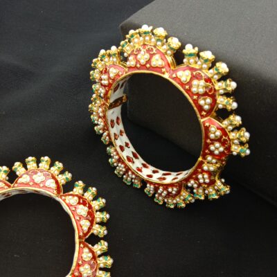 Traditional Meenakari Bridal Bangle Set (Pack Of 2)