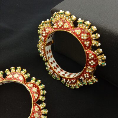 Traditional Meenakari Bridal Bangle Set (Pack Of 2)