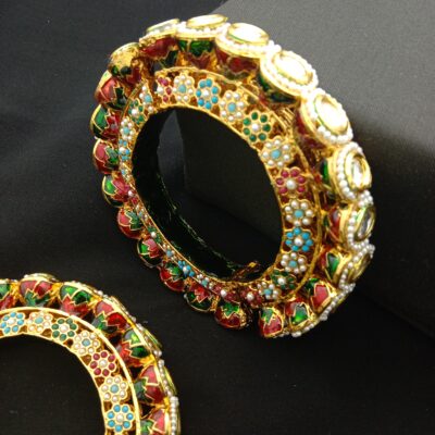 Traditional Meenakari Bridal Bangle Set (Pack Of 2)