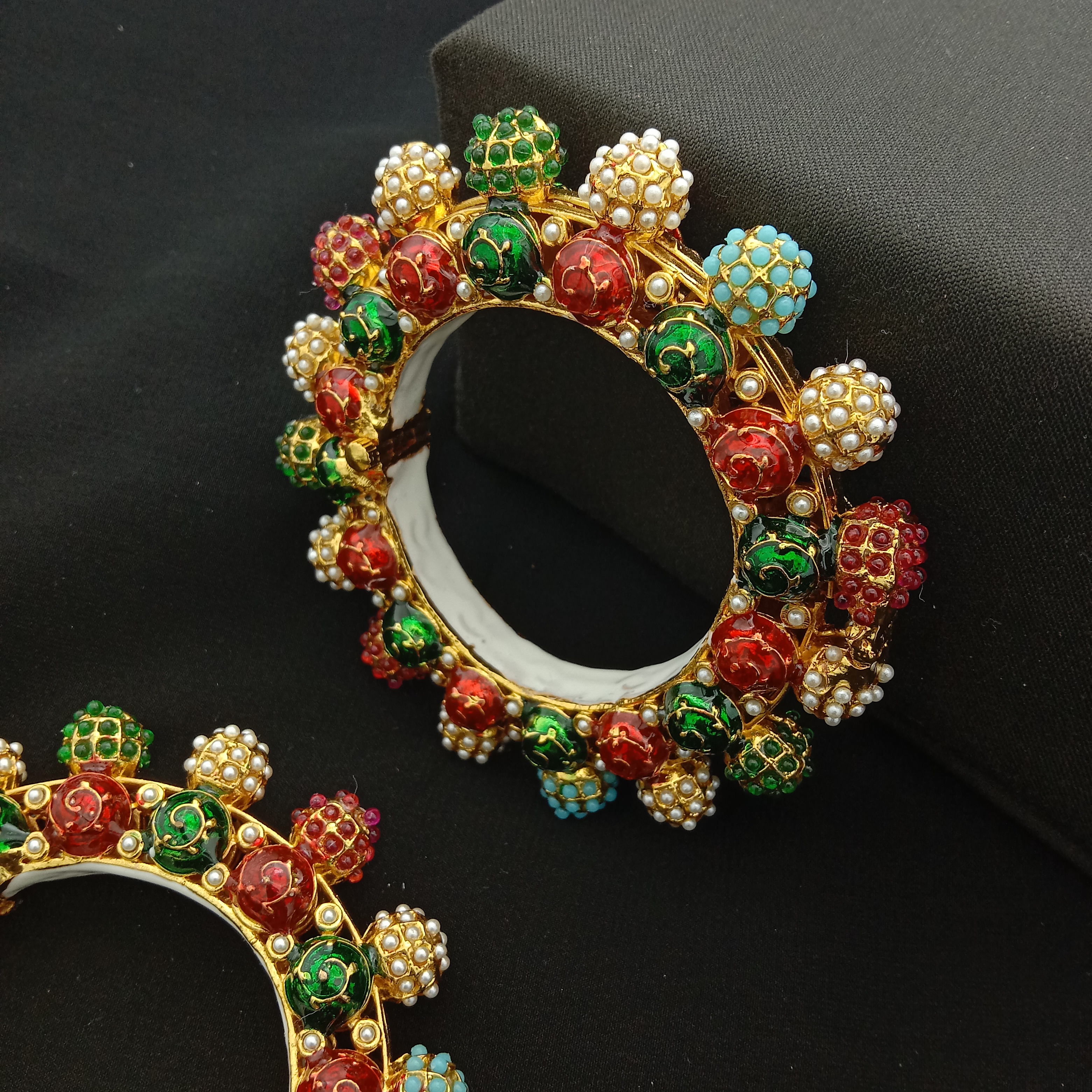 Traditional Meenakari Bridal Bangle Set (Pack Of 2)