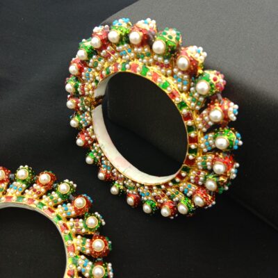 Traditional Meenakari Bridal Bangle Set (Pack Of 2)