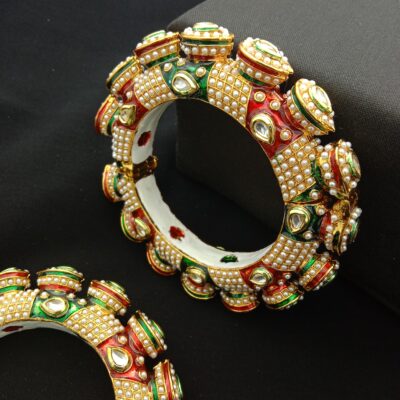 Traditional Meenakari Bridal Bangle Set (Pack Of 2)