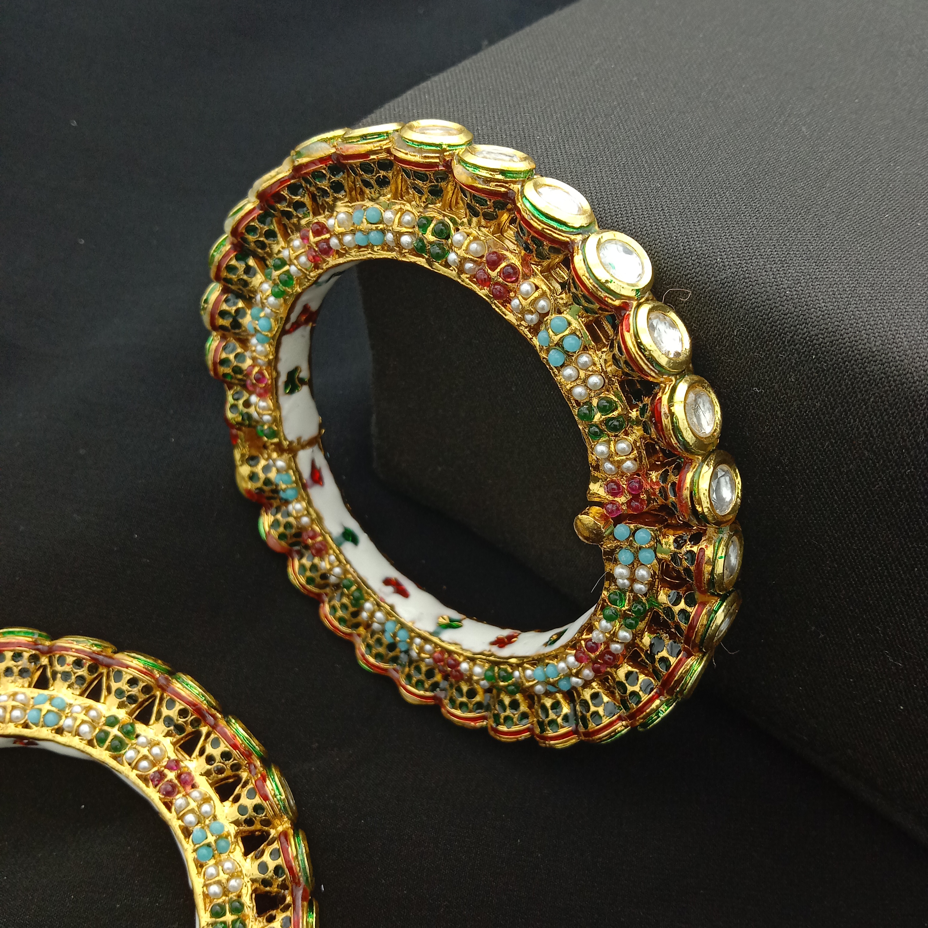 Traditional Meenakari Bridal Bangle Set (Pack Of 2)