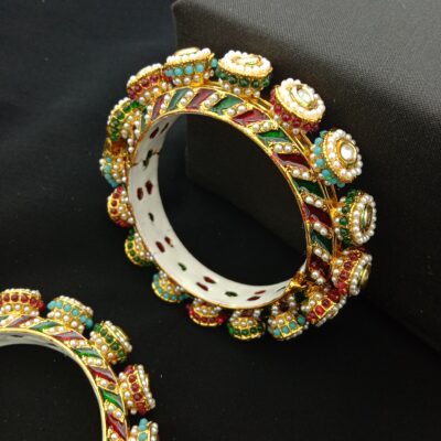 Traditional Meenakari Bridal Bangle Set (Pack Of 2)