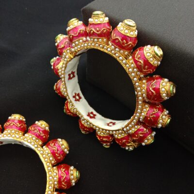 Traditional Meenakari Bridal Bangle Set (Pack Of 2)