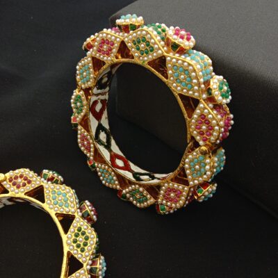Traditional Meenakari Bridal Bangle Set (Pack Of 2)