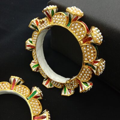 Traditional Meenakari Bridal Bangle Set (Pack Of 2)