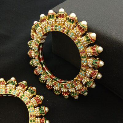 Traditional Meenakari Bridal Bangle Set (Pack Of 2)