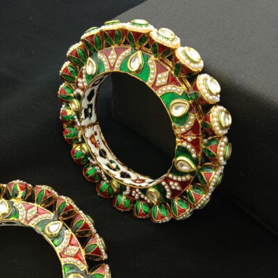 Traditional Meenakari Bridal Bangle Set (Pack Of 2)