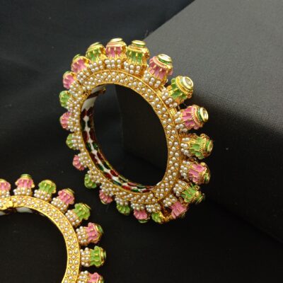 Traditional Meenakari Bridal Bangle Set (Pack Of 2)