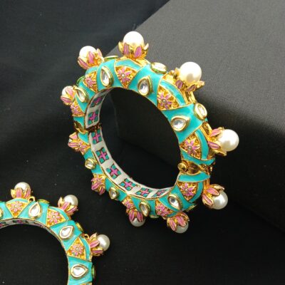 Traditional Meenakari Bridal Bangle Set (Pack Of 2)