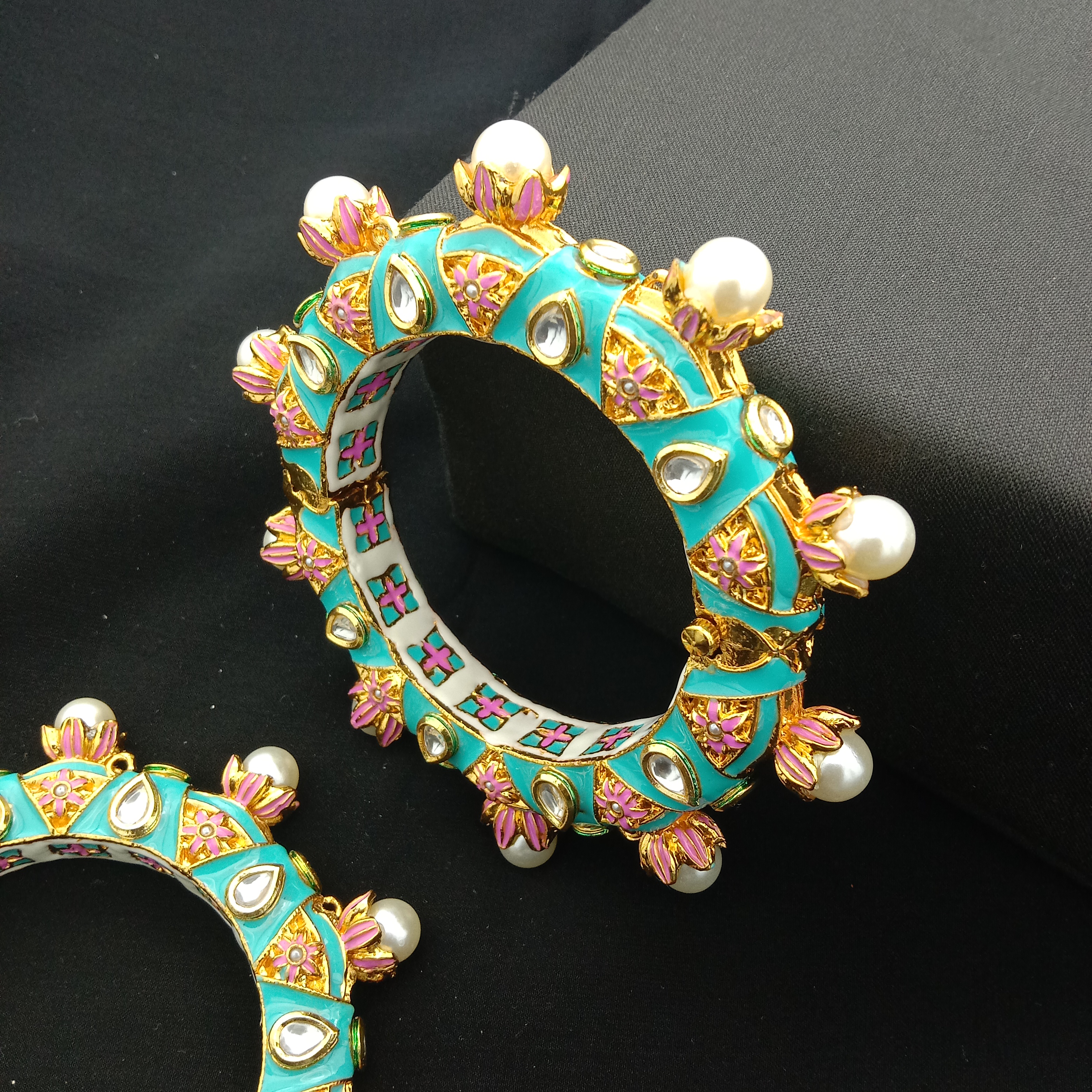 Traditional Meenakari Bridal Bangle Set (Pack Of 2)