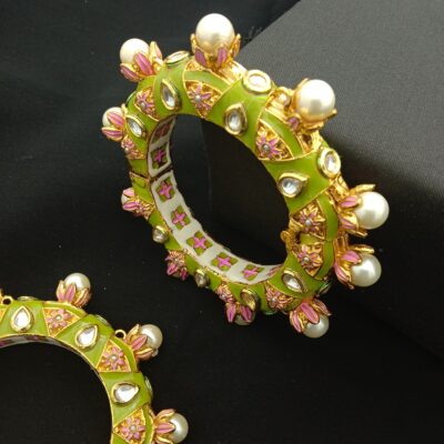 Traditional Meenakari Bridal Bangle Set (Pack Of 2)