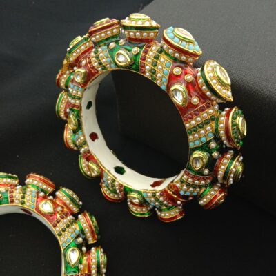 Traditional Meenakari Bridal Bangle Set (Pack Of 2)