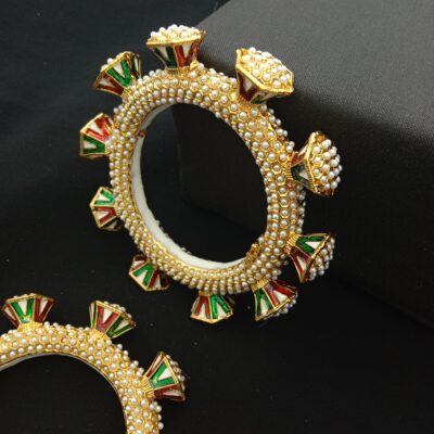 Traditional Meenakari Bridal Bangle Set (Pack Of 2)