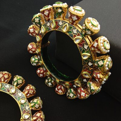 Traditional Meenakari Bridal Bangle Set (Pack Of 2)