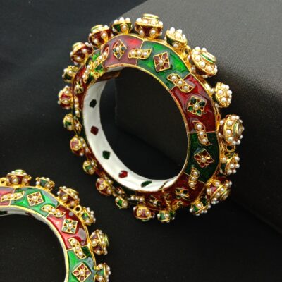 Traditional Meenakari Bridal Bangle Set (Pack Of 2)