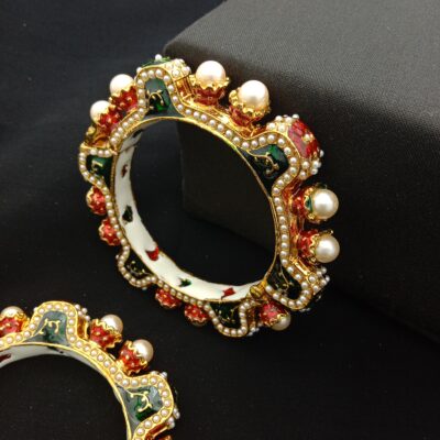 Traditional Meenakari Bridal Bangle Set (Pack Of 2)