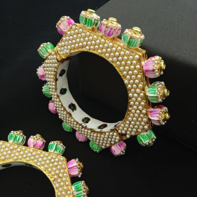 Traditional Meenakari Bridal Bangle Set (Pack Of 2)