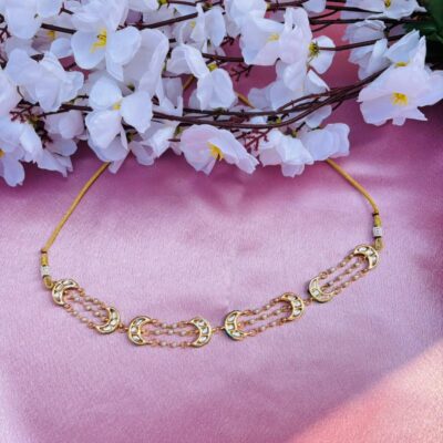Kundan Crescent Moon Choker Necklace