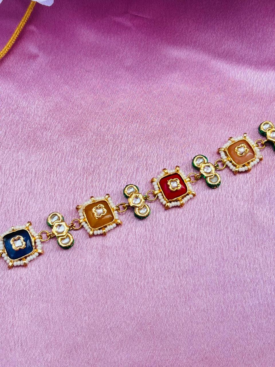 Navratna Kundan Choker Necklace - Image 2
