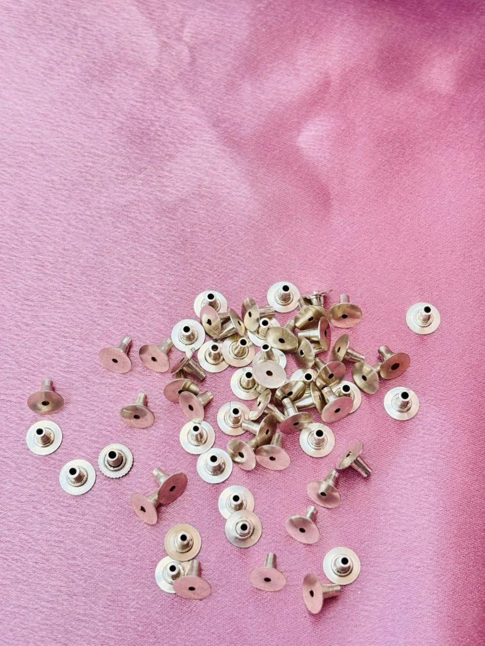 Earring Back Stopper In Silver Pelted Brass (50 Piece) - Image 2