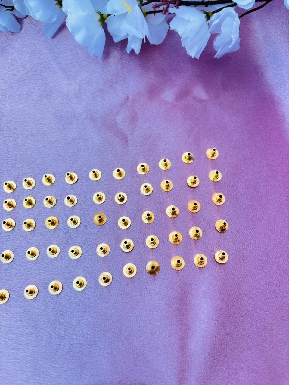 Earring Back Stopper In Gold Plated Brass (50 Piece) - Image 2