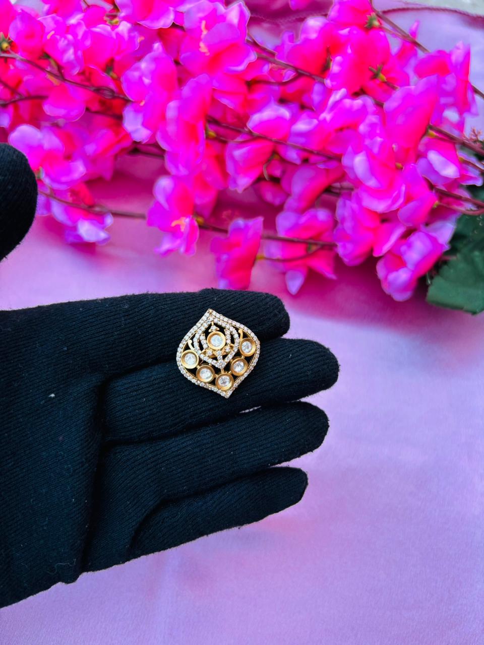 Dainty Moissanite Statement Adjustable Ring - Image 4
