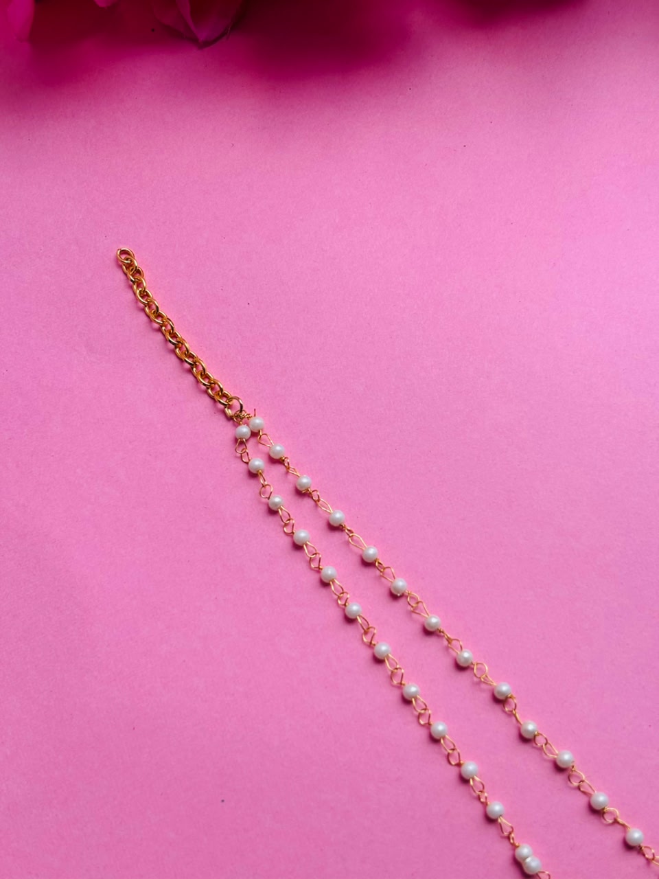 Double Layer Kundan Moon Pendant Necklace - Image 5