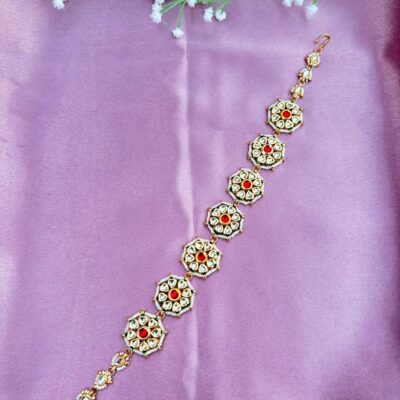 Traditional Floral Design Kundan Headpiece
