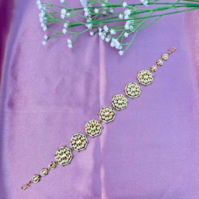 Traditional Floral Design Kundan Headpiece