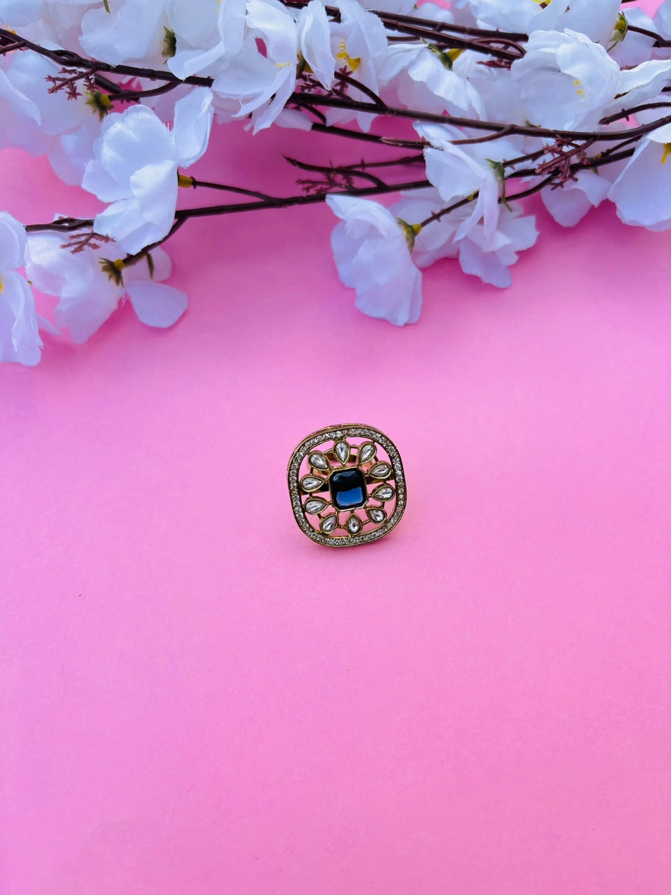 Royal Blue Gemstone Statement Ring