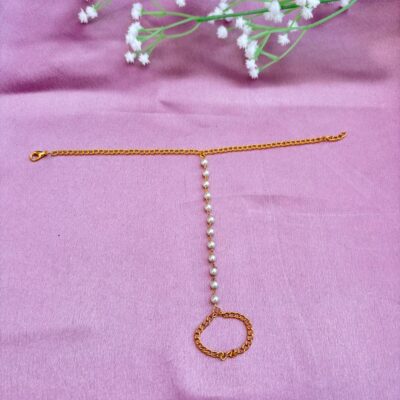 Minimalist Pearl-Strand Hand Harness (Pack Of 2)