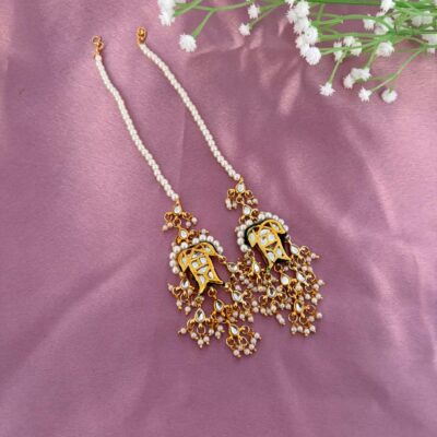 The Naaz: Traditional Kundan & Pearl Beaded Ear Sahara