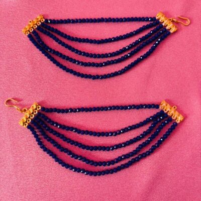 The Naaz: Multi-Layer Blue Crystal Beaded Ear Sahara