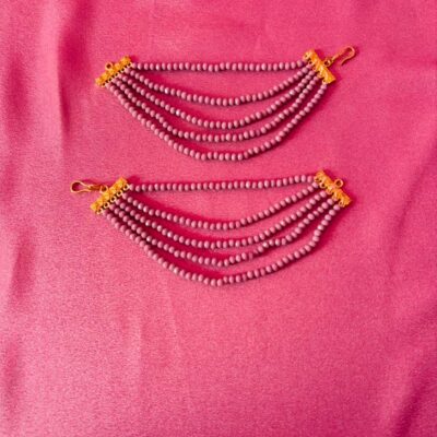 The Naaz: Multi-Layer Gray Crystal Beaded Ear Sahara