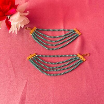 The Naaz: Multi-Layer Turquoise Crystal Beaded Ear Sahara