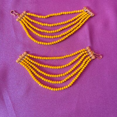 The Naaz: Multi-Layer Yellow Crystal Beaded Ear Sahara