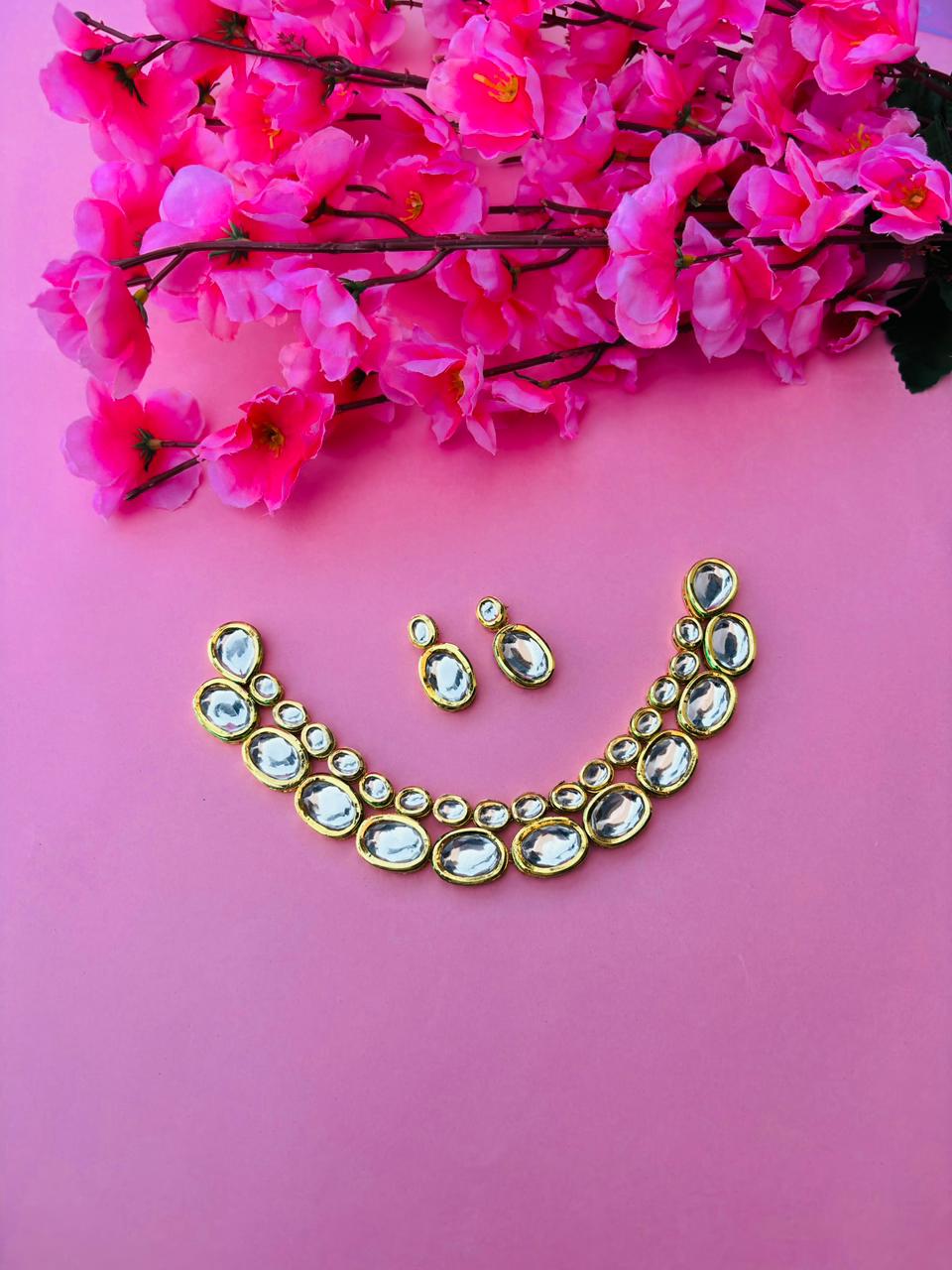 Kundan Statement Necklace with Earrings