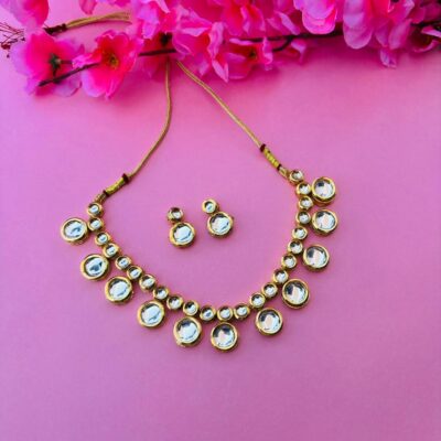 Kundan Statement Necklace with Earrings