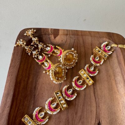 Red Moon With Zumki Choker Set