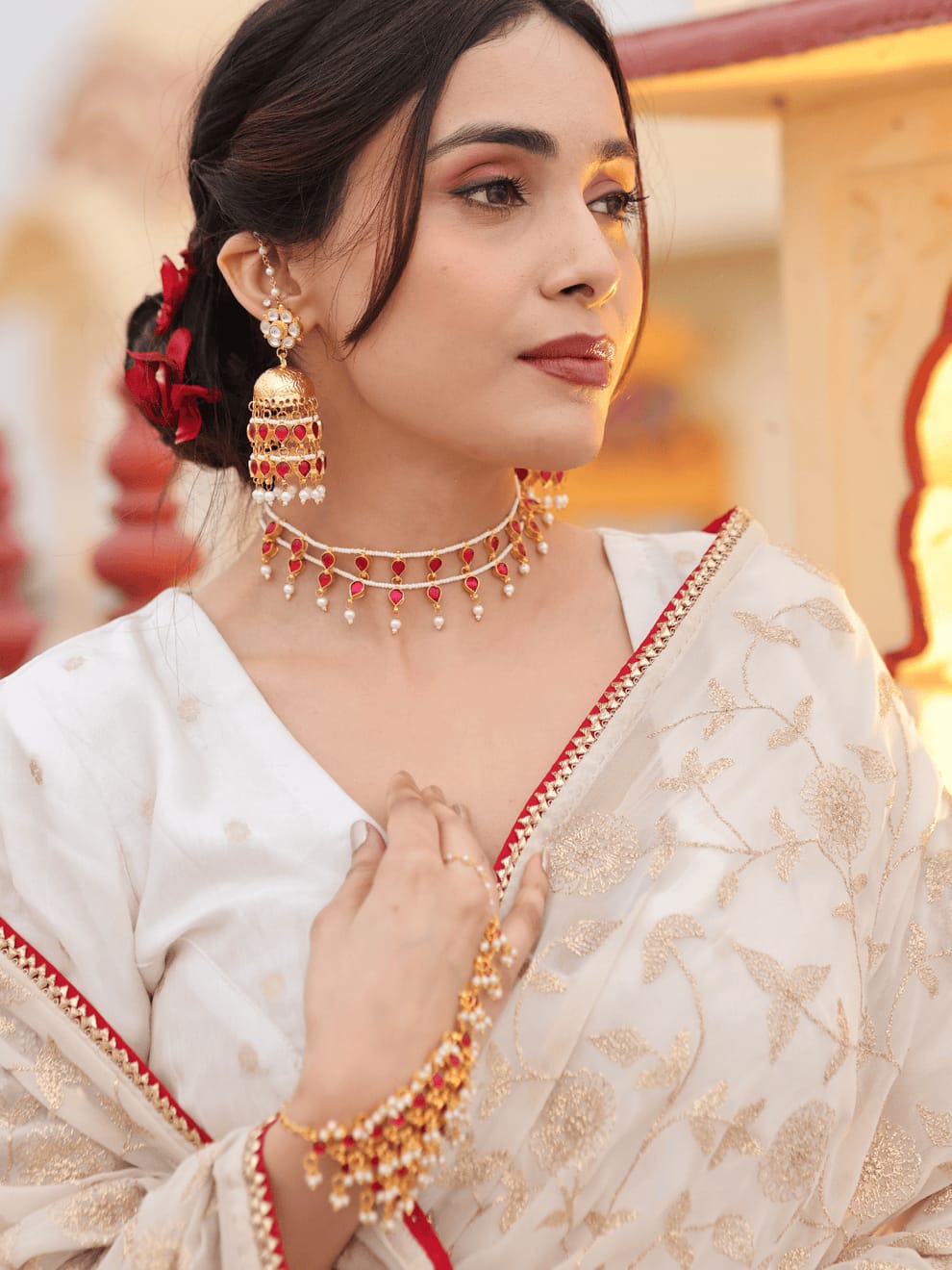 Blush Ruby Necklace Set