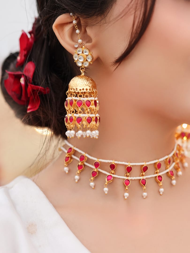Blush Ruby Necklace Set - Image 3